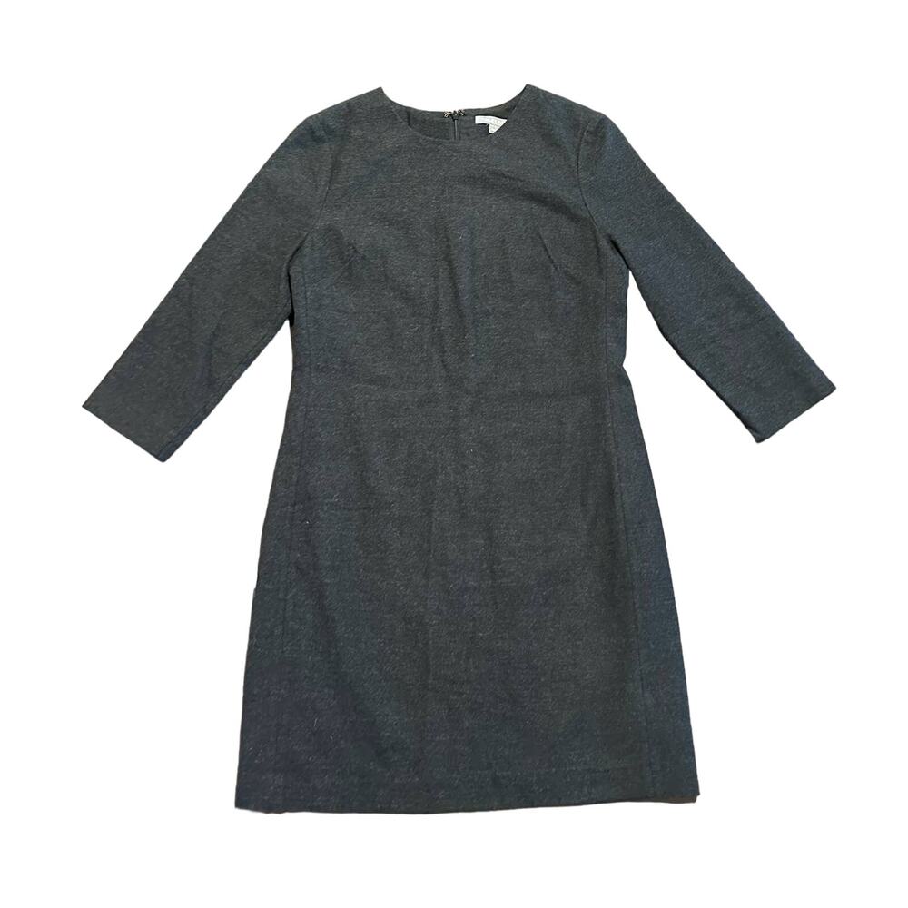 Tinley Road Womens charcoal gray brushed sheath dress Small